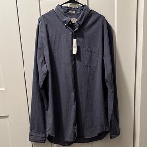 J Crew Men's Secret Wash cotton poplin shirt Size XLT. NWT